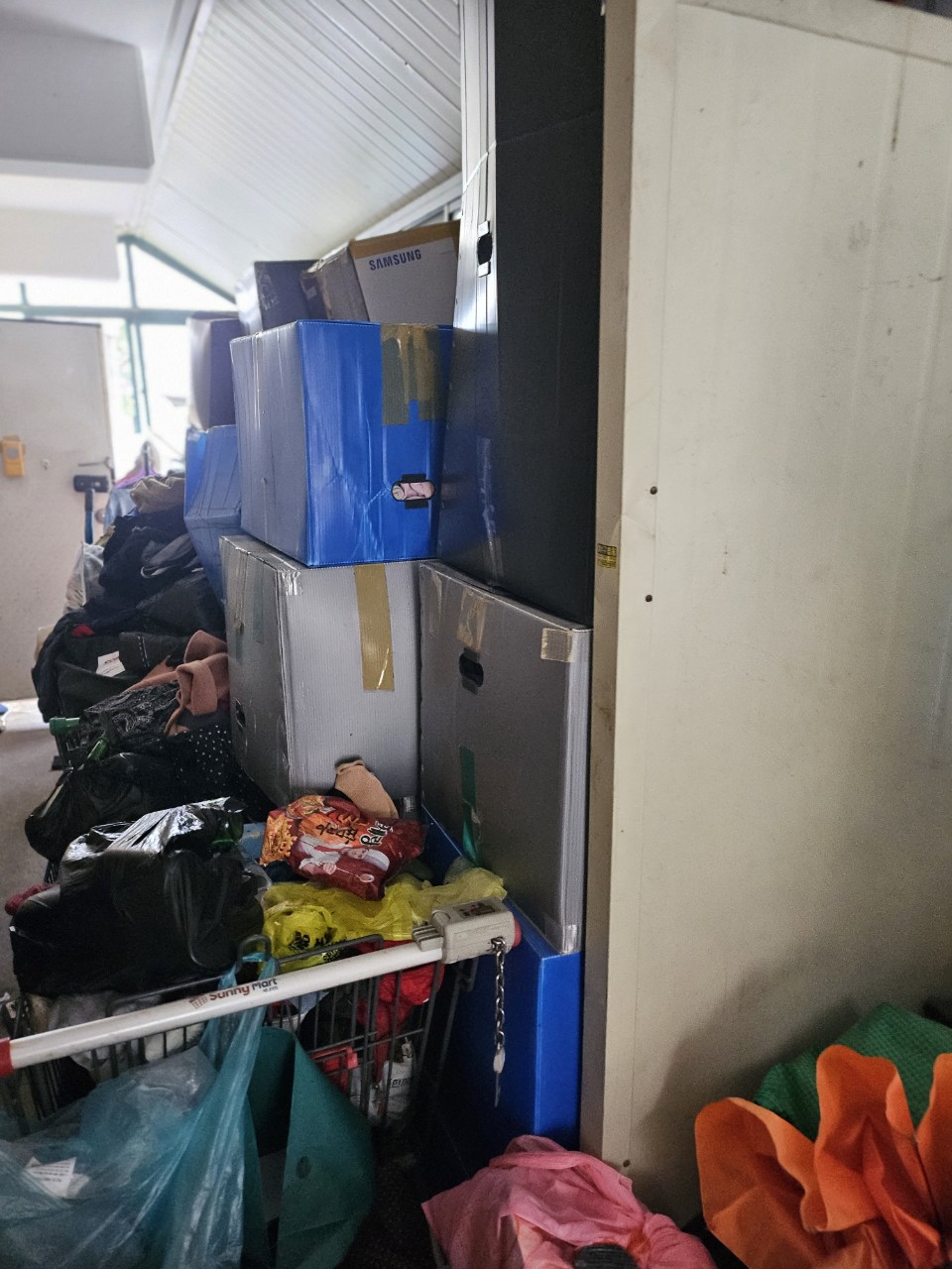중구 폐기물처리 작업 전 현장